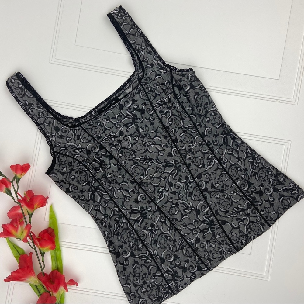 •WHBM• Jacquard Corset Cami